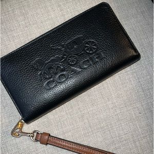 Long Zip Around Wallet With Horse And Carriage